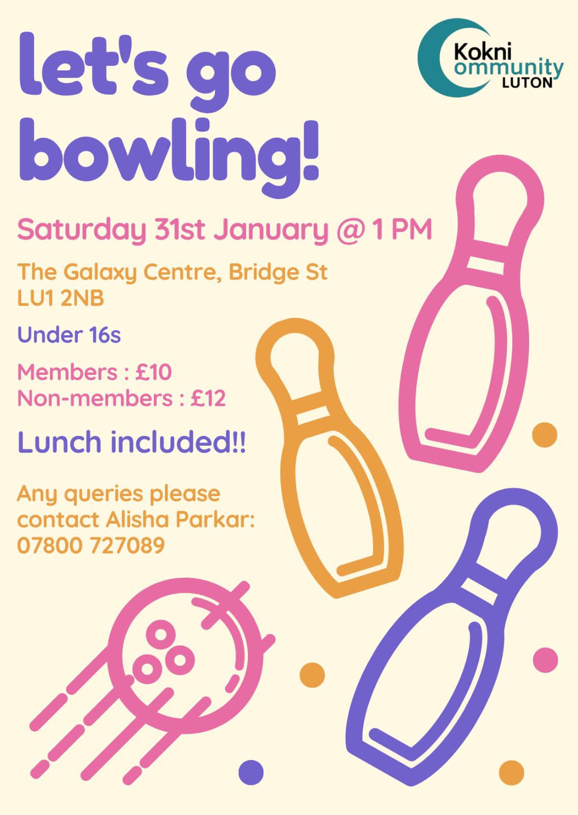 KCL Bowling Jan 2026 Poster